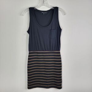 FOREVER 21 Black with Gold Stripes Mini Dress Size Small